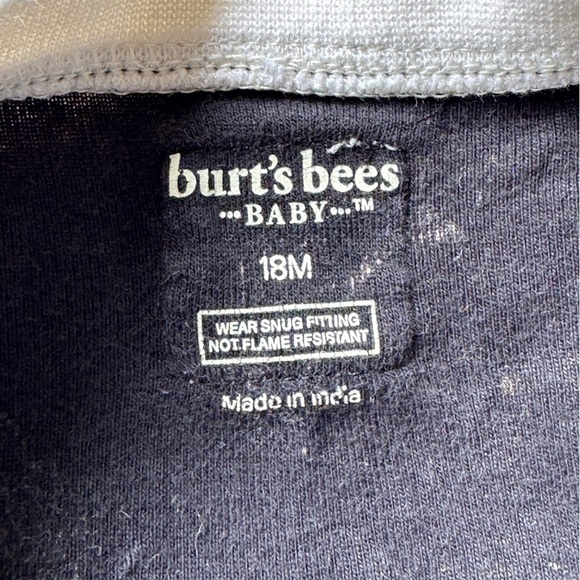 Burt's Bees Black and White Footies One Piece - Picture 2 of 2